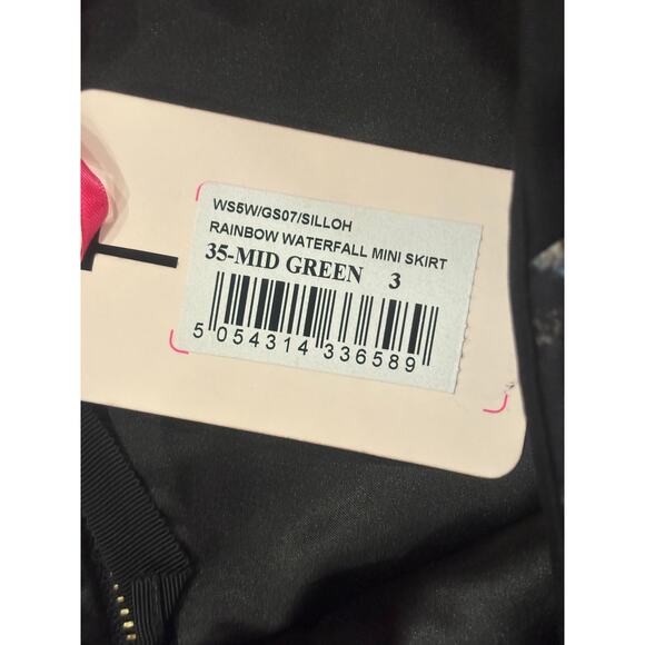 NEW Ted Baker London Silloh Rainbow Waterfall Mini Skirt Size 3 or Size 8 Medium - Picture 10 of 12